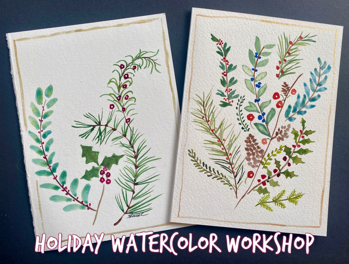 Holiday watercolor workshop