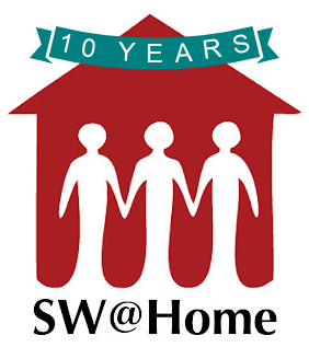 SW At home square logo with banner SW At home square logo with banner